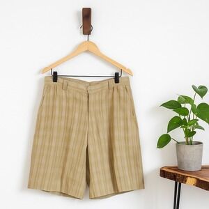 ✨ 2/$35 Tommy Bahama Mens Plaid Shorts Casual Linen Silk Blend Khaki 38 Golf